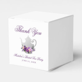 Caixinha De Lembrancinhas Chá de panela do Partido do Chá Violeta Roxo