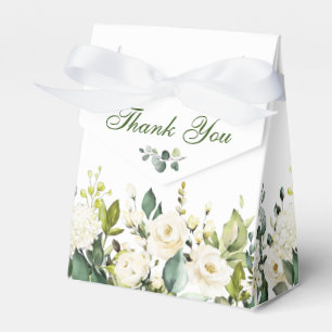 Caixinha De Lembrancinhas Chá de panela Elegante Eucalyptus White Roses