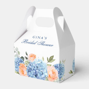 Caixinha De Lembrancinhas Chá de panela Eucalyptus Rosa Blush Hydrangea Azul