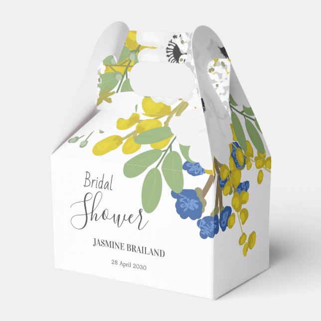 Caixinha De Lembrancinhas Chá de panela Floral Primavera de Anêmonas Brancas (Frente)