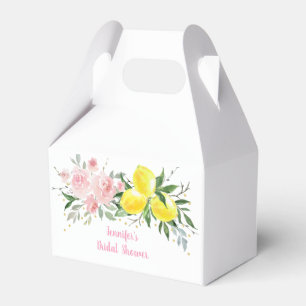 Caixinha De Lembrancinhas Chá de panela Floral Rosa-Limão Citrus