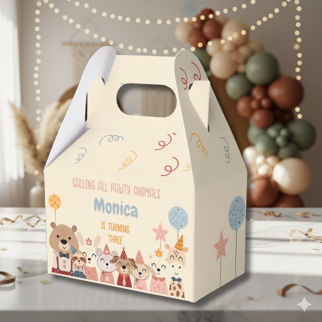Caixinha De Lembrancinhas Chamando todos os animais de festa de aniversário (Criador carregado)