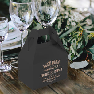 Caixinha De Lembrancinhas Champagne e kit de sobrevivência Wedding cinzento
