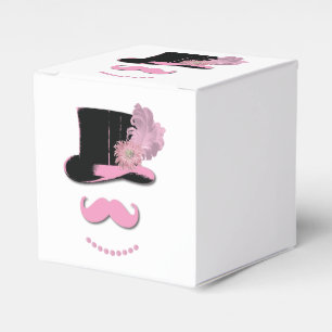 Caixinha De Lembrancinhas Chapéu alto cor-de-rosa do bigode