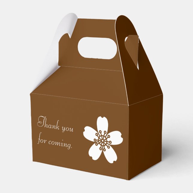 Caixinha De Lembrancinhas Charming Sakura in Chocolate Favor Box (Frente)