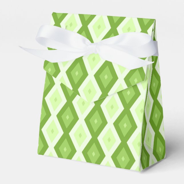 Caixinha De Lembrancinhas Chartreuse green diamond pattern (Frente)