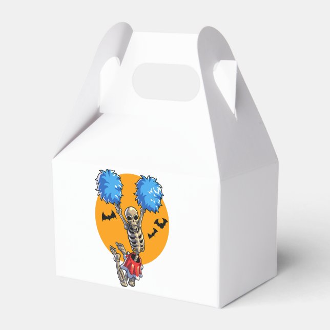 Caixinha De Lembrancinhas Cheerhead Skeleton Halloween Cheer Mãe Meninas Wo (Frente)