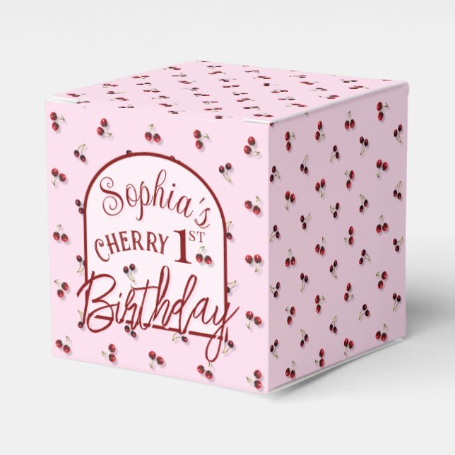Caixinha De Lembrancinhas Cherries Favor Box (Frente)