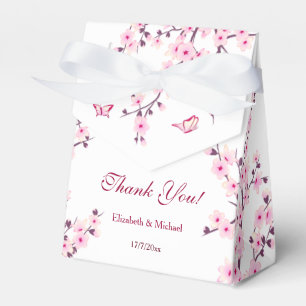 Caixinha De Lembrancinhas Cherry Blossomo Cor-de-rosa branco personalizável