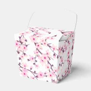 Caixinha De Lembrancinhas Cherry Blossomo White Floral Rosa