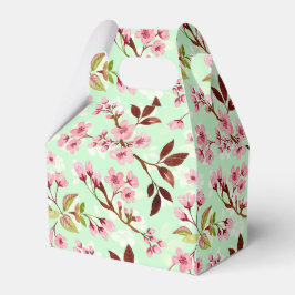 Caixinha De Lembrancinhas Cherry Blossoms Mint Background