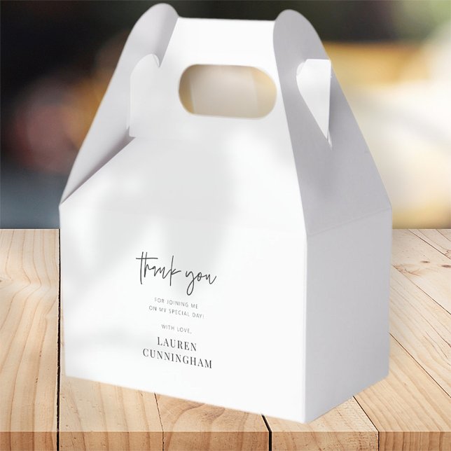 Caixinha De Lembrancinhas Chic Moderno Simples Obrigado (Criador carregado)