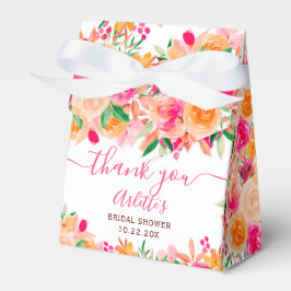 Caixinha De Lembrancinhas Chic ousada flor de outono em aquarela para chá de