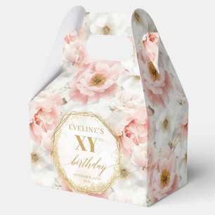 Caixinha De Lembrancinhas Chic Pastel Pink Boho Dourado Aniversário Box