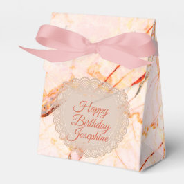 Caixinha De Lembrancinhas Chic Rosa Marble Personalizado