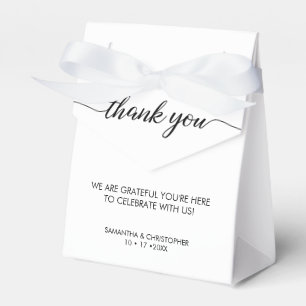 Caixinha De Lembrancinhas Chic Script Obrigado Casamento Personalizado