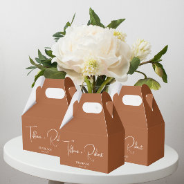 Caixinha De Lembrancinhas Chic Terracotta Wedding Obrigado