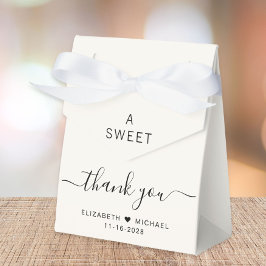 Caixinha De Lembrancinhas Chic Um Doce Obrigado Creme Casamento