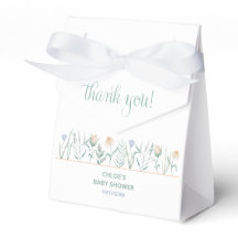 Chic Wildflower Borboleta Baby Shower Obrigado