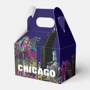 Caixinha De Lembrancinhas Chicago, Illinois em grafite