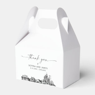 Caixinha De Lembrancinhas Chicago Wedding Personalised Favor Box