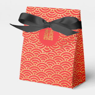 Caixinha De Lembrancinhas Chinês Dupla Felicidade Money Dourado Red Fa