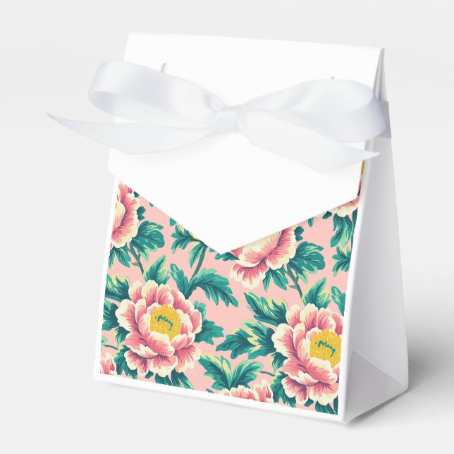 Caixinha De Lembrancinhas Chinoiserie Floral Rosa (Frente)