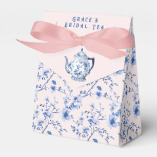 Caixinha De Lembrancinhas Chinoiserie Rosa e Azul Chá Brida
