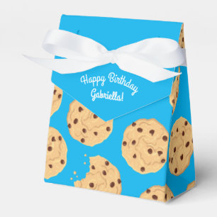 Caixinha De Lembrancinhas Chip Cookies primeiro aniversario Festa Azul