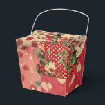 Caixinha De Lembrancinhas Chique Vintage bonito Distante Floral<br><div class="desc">Red Vintage Dots Chique Corações Florais Misturam. Belo mix de padrões compatíveis Coleção de Patches de Chiques Vintage. Bonito estilo de cabana de na moda com aparência angustiada. Estilo retrô moderno.</div>