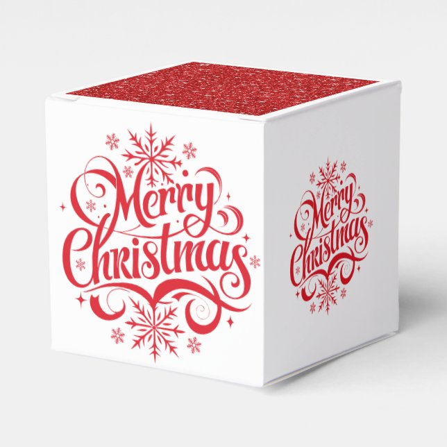 Caixinha De Lembrancinhas Christmas Merry Christmas Favor Gift Box (Frente)