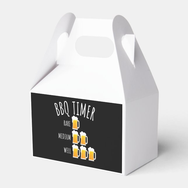 Caixinha De Lembrancinhas Churrasco | CHURRASCO Timer Beer Bebendo Engraçado (Frente)