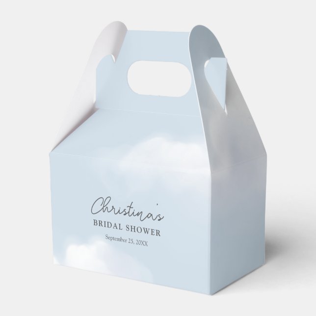 Caixinha De Lembrancinhas Chuva de Azul Nove Chá de Noiva (Frente)