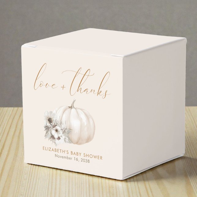 Caixinha De Lembrancinhas Chuva de Bebê Little Pumpkin Fall (Little Pumpkin Fall Baby Shower Favor Boxes)