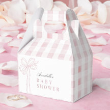 Chuva de Bebê Menina Coquete com Laço Rosa Longo