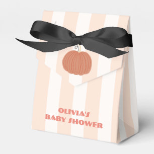 Caixinha De Lembrancinhas Chuva de Bebê Menina Little Pumpkin Pink Stripes