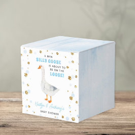 Caixinha De Lembrancinhas Chuva de Bebê Meninos Aquarela Azul Silly Goose