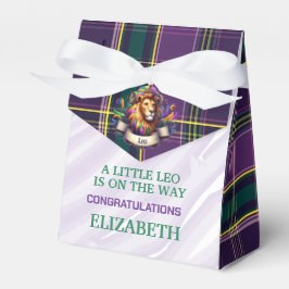 Caixinha De Lembrancinhas Chuva de Bebê Zodíaco de Leão 3"l x 1.5"c x 3.25"a