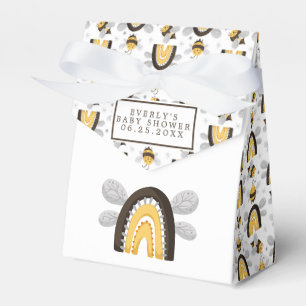Caixinha De Lembrancinhas Chuva de Cor Mod Abelha Bumblebee Baby Shower 
