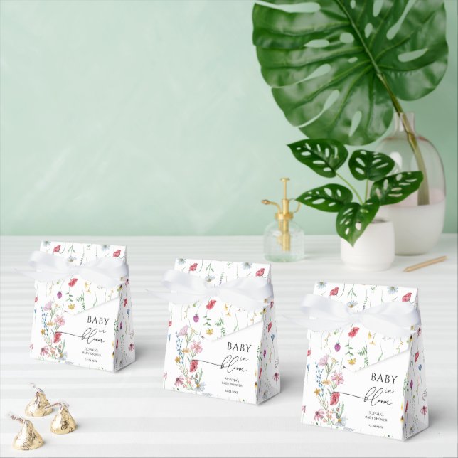 Caixinha De Lembrancinhas Chuva de Flores Silvestres Baby Shower (Múltiplo)