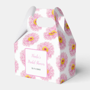 Caixinha De Lembrancinhas Chuva de Noiva com Fita Floral Rosa