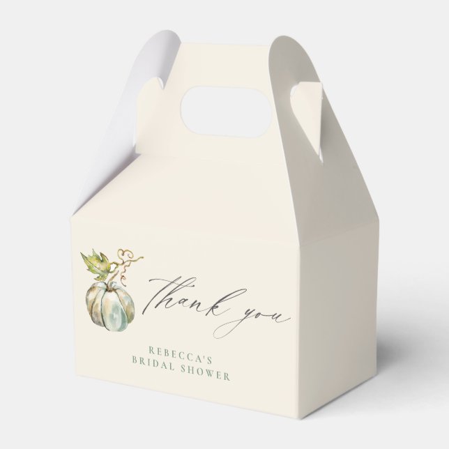 Caixinha De Lembrancinhas Chuva de Noiva de Outono Agradecimento de Abóbora  (Frente)