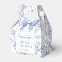 Caixinha De Lembrancinhas Chuva de Noiva Floral Azul Vintage