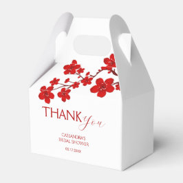 Caixinha De Lembrancinhas Chuva de Noiva Floral de Cerejeira Vermelha