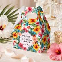 Chuva de Noiva Floral Exótica Havaiana