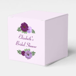 Caixinha De Lembrancinhas Chuva de Noiva Floral Peônia Roxa