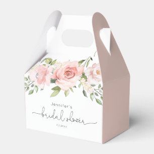 Caixinha De Lembrancinhas Chuva de noiva floral rosa rubor