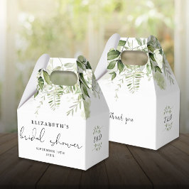 Caixinha De Lembrancinhas Chuva de Noiva Floral Verdant Script
