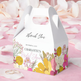 Caixinha De Lembrancinhas Chuveiro de Noiva de Verão no Jardim Floral Obriga