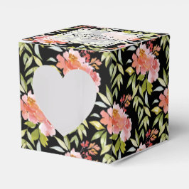 Caixinha De Lembrancinhas Chuveiro de Noiva Floral Verde Chic Vermelho